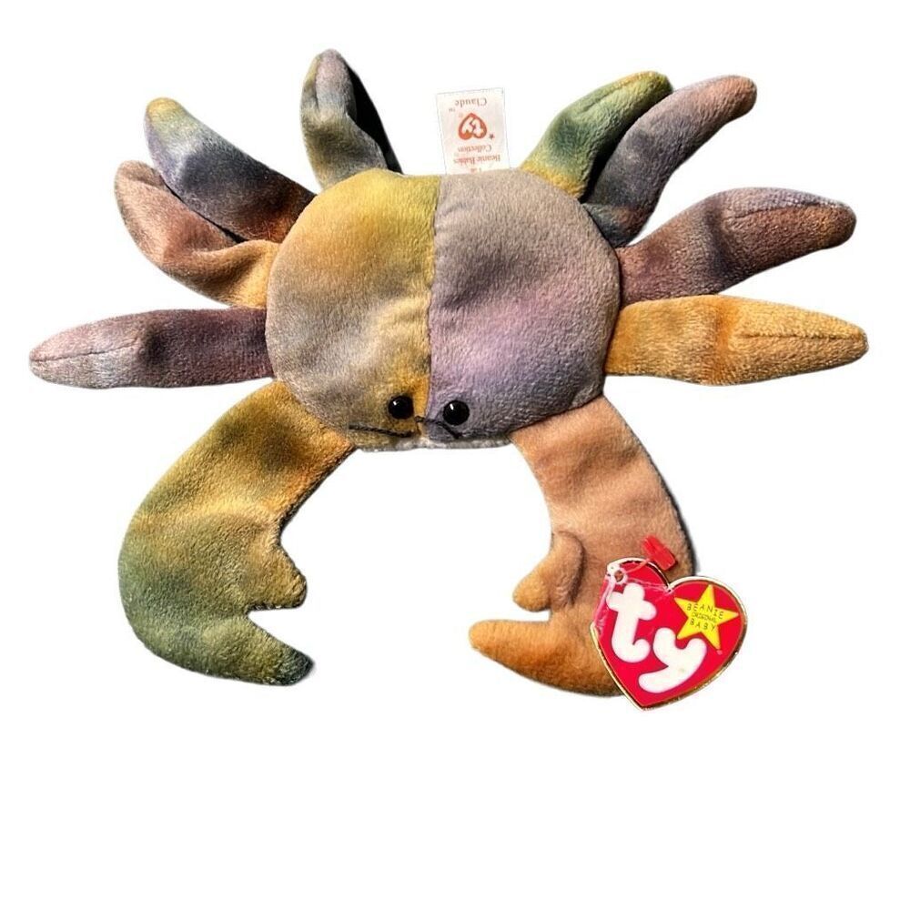 TY Toys Multicolor The Beanie Babies Collection Claude the Crab Stuffed One Size